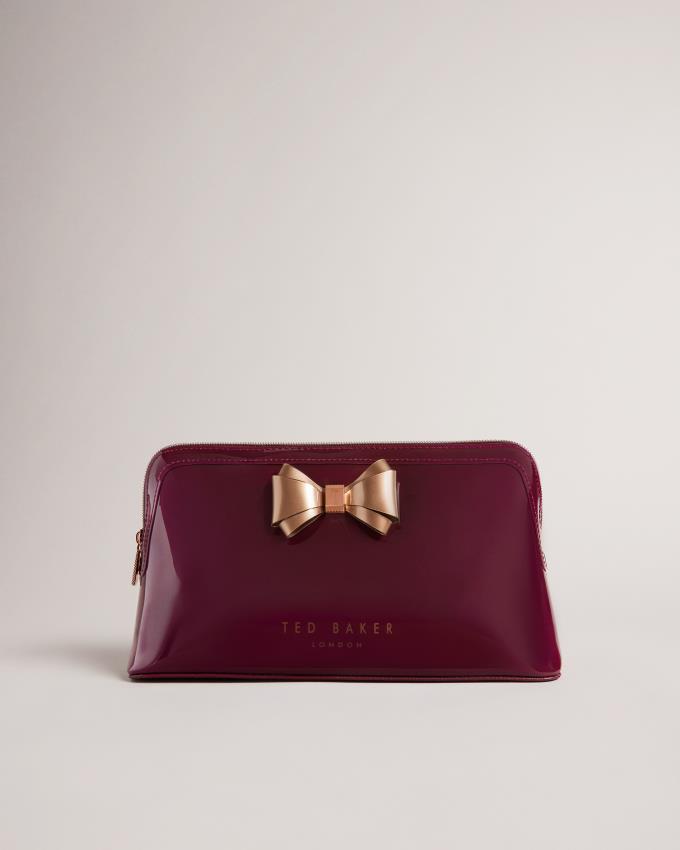 Trousse De Toilette Ted Baker Glossy Bow Bordeaux Femme | YZT-15290475